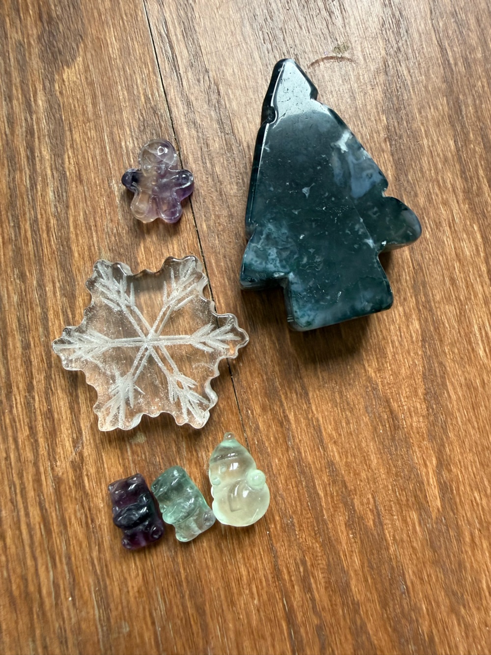 Natural crystal holiday / winter / Christmas carving bundle
